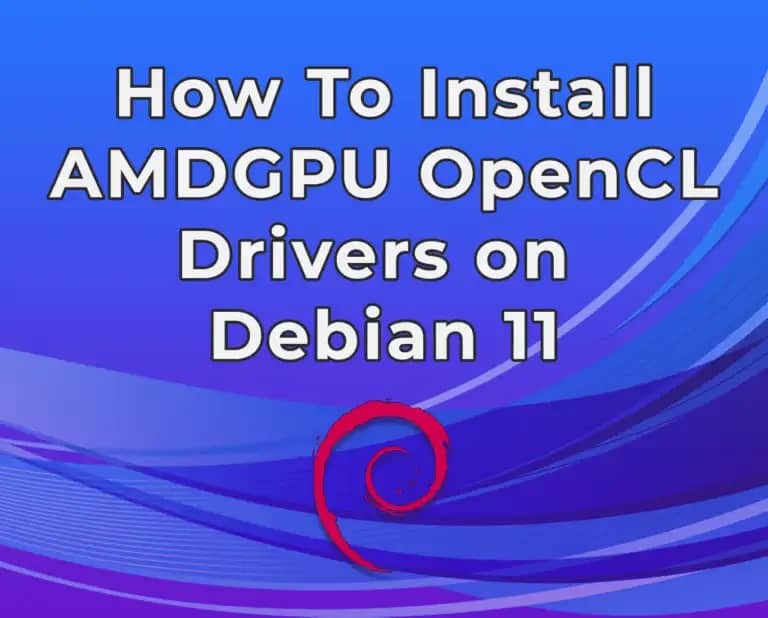how to install amd gpu opencl drivers on debian 11